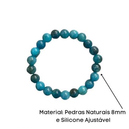 Imagem de Pulseira Pedra Natural Apatita ul 8Mm Evolução Espiritual
