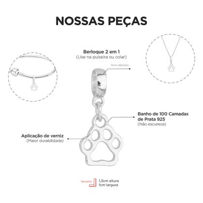 Imagem de Pulseira Pet Veterinária Banhado a Prata 925