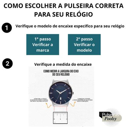 Imagem de Pulseira Poolsy 18mm  Silicone Compátivel  com mormaii Mo6200