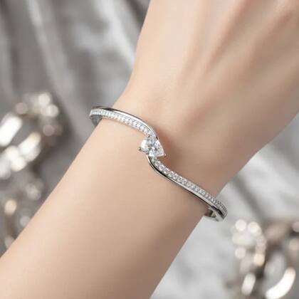 Imagem de Pulseira Prata Banhada Ródio bracelete prata Zarpellon