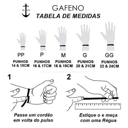 Imagem de Pulseira Preta Masculina Corda Regulável Gafeno