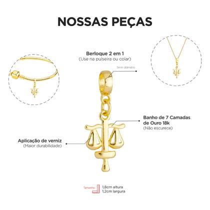 Imagem de Pulseira Profissão Direito Banhado a Ouro 18k