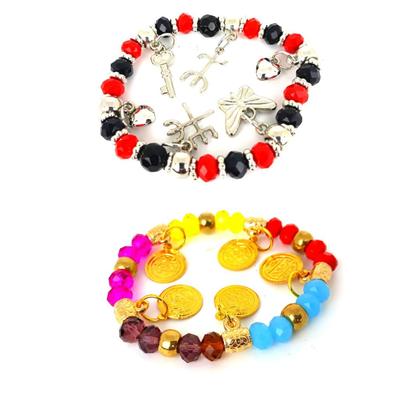 Imagem de Pulseira Proteção Espiritual Pomba Gira Cigana Dourada Moedas Atrativo do Amor Encanto Sedução Kit