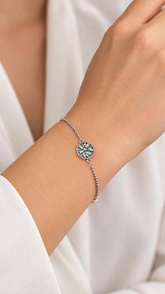 Imagem de Pulseira Raizes do Amor Com Ajuste De Tamanho Prata 925