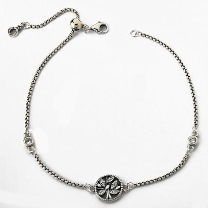 Imagem de Pulseira Raizes do Amor Com Ajuste De Tamanho Prata 925