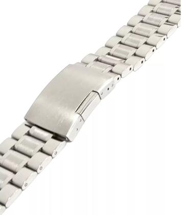 Imagem de Pulseira Relógio Aço 22mm, Botão lateral no Fecho.