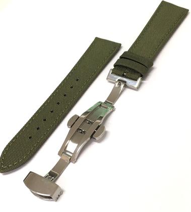 Imagem de Pulseira Relógio Nylon com Couro Fecho Deployant Aço.LC104