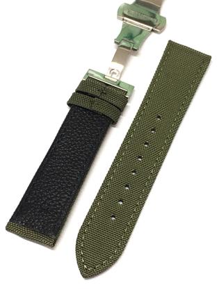 Imagem de Pulseira Relógio Nylon com Couro Fecho Deployant Aço.LC104