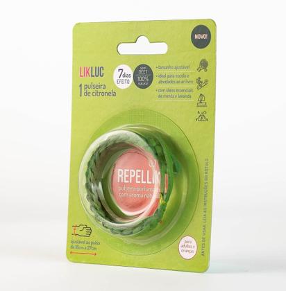 Imagem de Pulseira repelente de Citronela Repellik Proteção até 7 dias