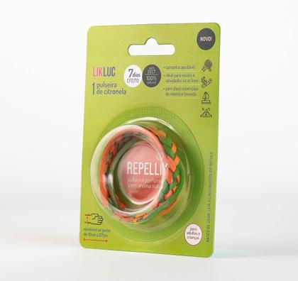Imagem de Pulseira repelente de Citronela Repellik Proteção até 7 dias
