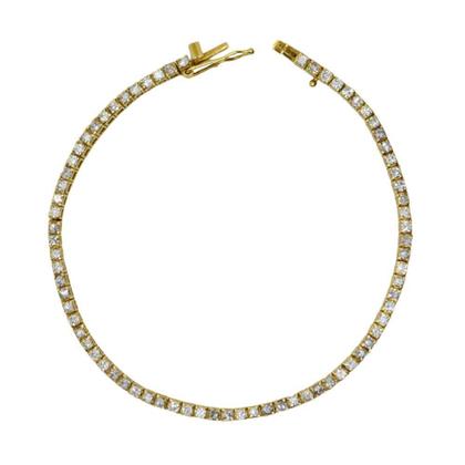 Imagem de Pulseira Riviera 20 Cm Com 74 Diamantes 3Pts Em Ouro 18K