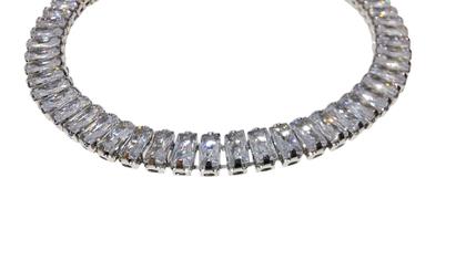 Imagem de Pulseira Riviera Zirconia Retangular Cravejada Aço