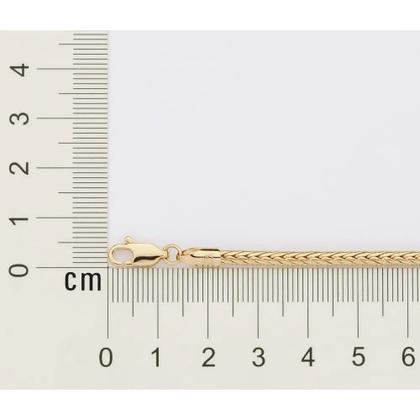 Imagem de Pulseira rommanel banhado ouro 18k unissex corrente rabo raposa 19cm 552154