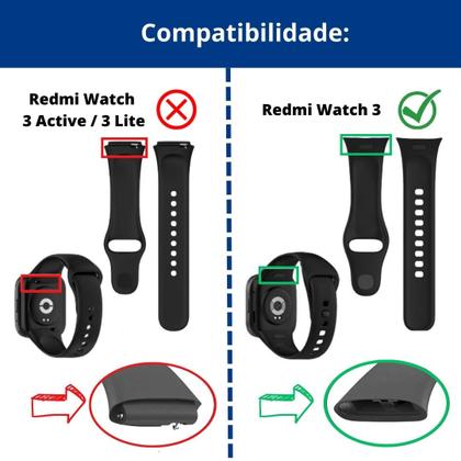 Imagem de Pulseira Silicone Com Encaixe Exclusivo Para Redmi Watch 3