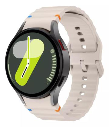 Imagem de Pulseira Silicone Compavel Com Galaxy Watch 4 5 6 7 Fe 40mm 42mm 43mm 44mm 45mm 46mm 47mm Starlight