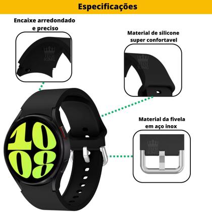 Imagem de Pulseira Silicone Curvada Para Galaxy Watch6 44Mm Lançamento