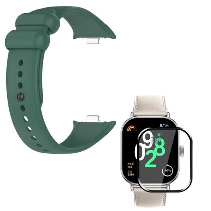 Imagem de Pulseira Silicone Lisa + Pelicula 3D Para Redmi Watch 4