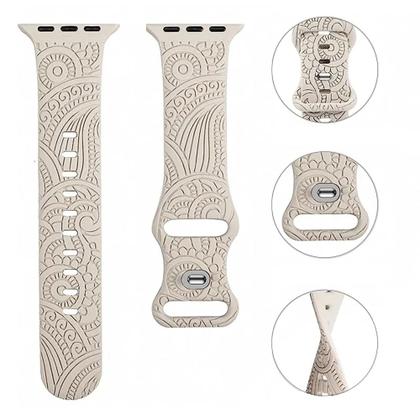 Imagem de Pulseira Silicone Mandala Estampada Compatível com Apple Watch