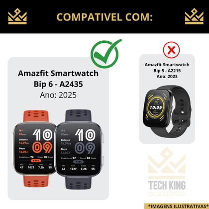 Imagem de Pulseira silicone + pel. anti riscos para Amazfit Bip 6 2025