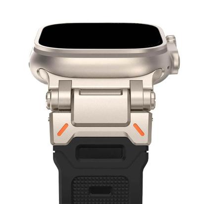 Imagem de Pulseira Silicone Robot Titanium Compatível com Apple Watch