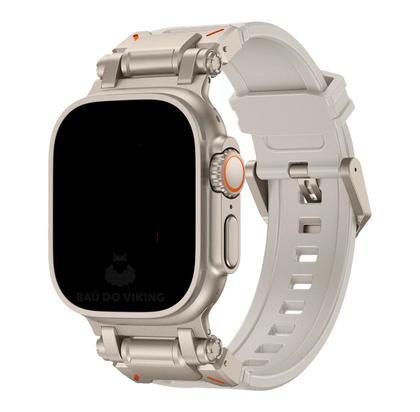 Imagem de Pulseira Silicone Robot Titanium Compatível com Apple Watch