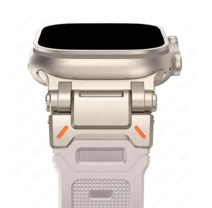 Imagem de Pulseira Silicone Robot Titanium Compatível com Apple Watch
