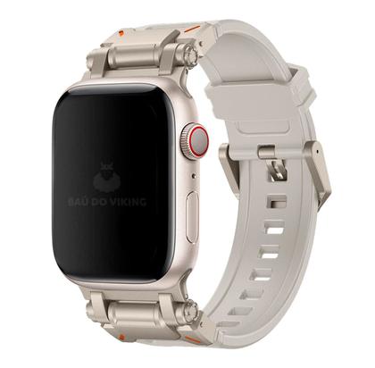 Imagem de Pulseira Silicone Robot Titanium Compatível com Apple Watch