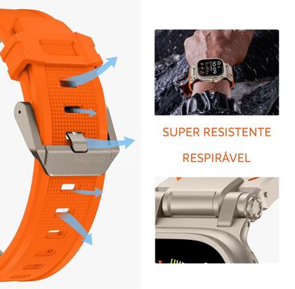 Imagem de Pulseira Silicone Robot Titanium Compatível com Apple Watch
