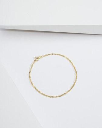 Imagem de Pulseira Singapura Feminina 17cm 1,2mm Ouro 18k 750
