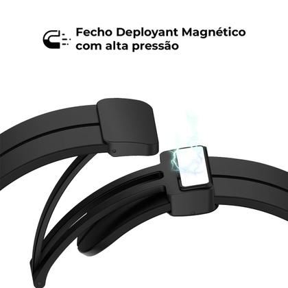 Imagem de Pulseira Sport Fecho Magnético Deployant Compatível com AppleWatch Series 1 2 3 4 5 6 SE 7 8 Ultra