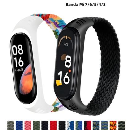 Imagem de Pulseira Trançada de Nylon para Xiaomi Mi Band 5/4/3/6