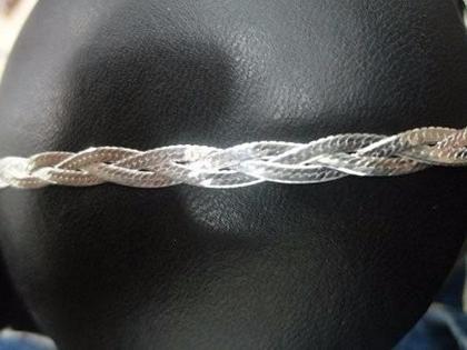 Imagem de Pulseira Trançada Italiana Feminina 3 Fios Em Prata 925