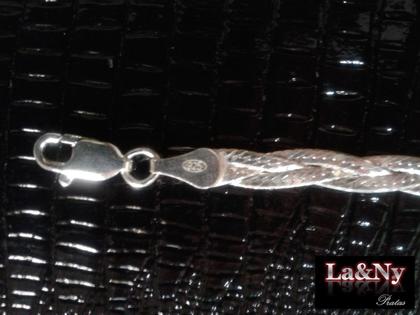 Imagem de Pulseira Trançada Italiana Feminina 3 Fios Em Prata 925