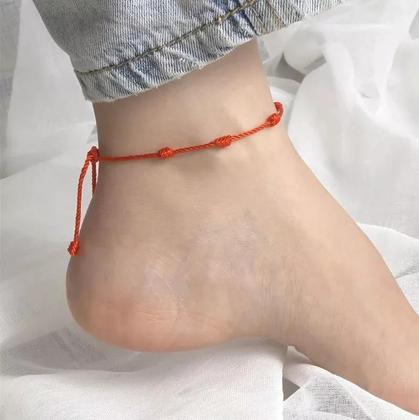 Imagem de Pulseira Vermelha Kabbalah 7 Nós  Proteção e Energia Positiva