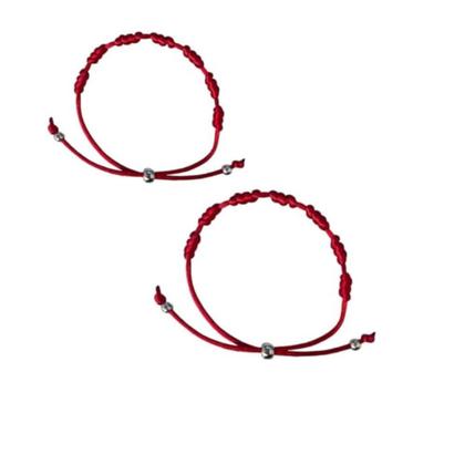 Imagem de Pulseira Vermelha Kabbalah 7 Nós Proteção kit c/02 pulseiras 7 nós pulseira da sorte Pulseira vermelha no pulso