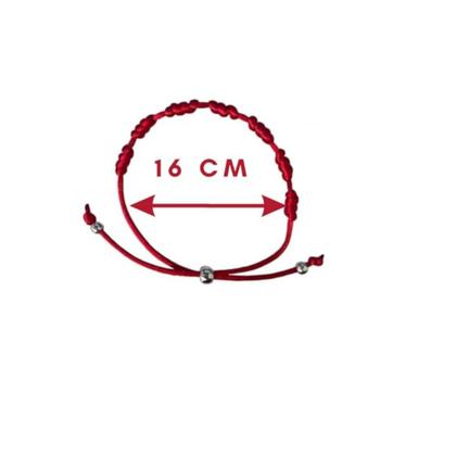 Imagem de Pulseira Vermelha Kabbalah 7 Nós Proteção kit c/02 pulseiras 7 nós pulseira da sorte Pulseira vermelha no pulso