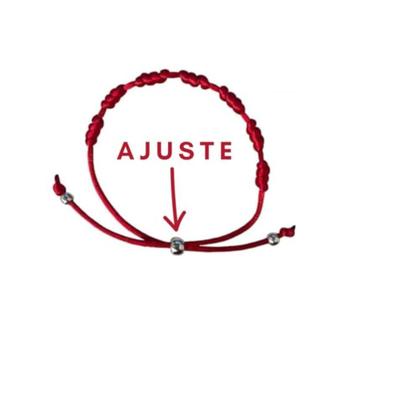 Imagem de Pulseira Vermelha Kabbalah 7 Nós Proteção kit c/02 pulseiras 7 nós pulseira da sorte Pulseira vermelha no pulso