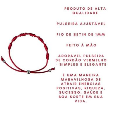 Imagem de Pulseira Vermelha Kabbalah 7 Nós Proteção kit c/02 pulseiras 7 nós pulseira da sorte Pulseira vermelha no pulso
