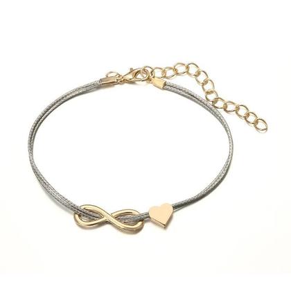 Pulseiras 5 Peças Love Mundo Infinito Tartaruga Cinza P3665 - Maxxdecor Imagem de Pulseiras 5 Peças Love Mundo Infinito Tartaruga Cinza P3665
