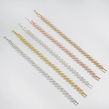 Imagem de Pulseiras De Corrente Com Strass Goth Femininas, Luxuosas, Geométricas, Acessórios De Joias