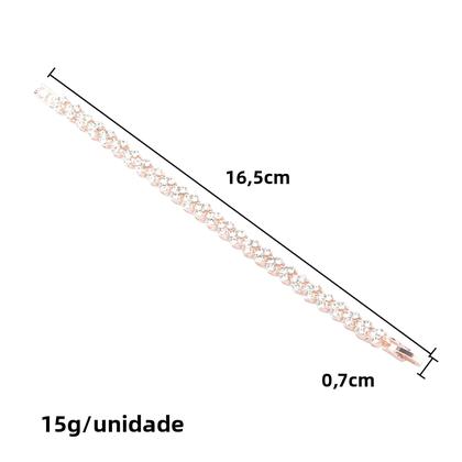 Imagem de Pulseiras De Corrente Com Strass Goth Femininas, Luxuosas, Geométricas, Acessórios De Joias