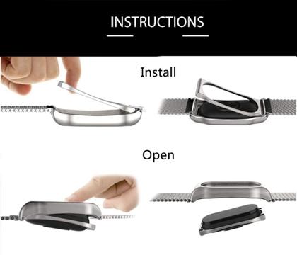 Imagem de Pulseiras em Aço/inox / Metal  NSmart compatíveis com Mi Band 2