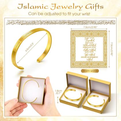 Imagem de Pulseiras Ferreve Ayatul Kursi para mulheres e homens, joias islâmicas