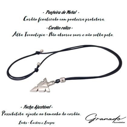Imagem de Pulseiras Masculinas Couro Caveira Prata Kit C / 03 + Colar Ponta de Flecha