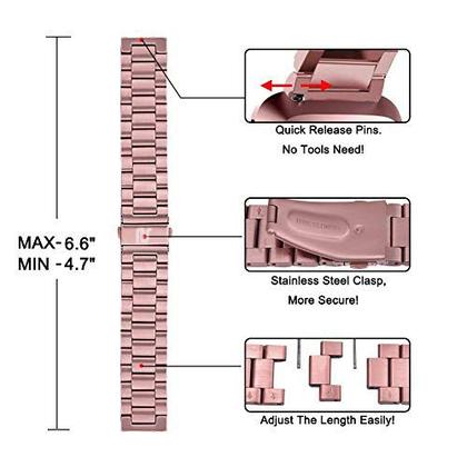 Imagem de Pulseiras NSmart magnética em aço metal inoxidável 3 elos compativeis com Samgung Galaxy Fit3