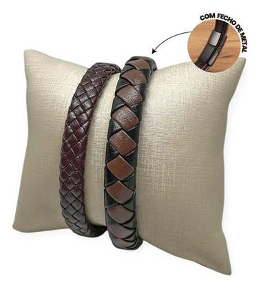 Imagem de Pulseiras Paragon Masculinas Premium Kit C/2 Fecho Metálico