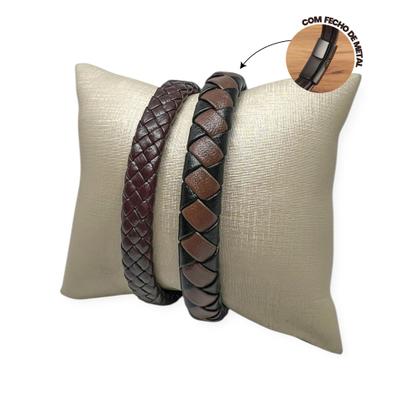 Imagem de Pulseiras Paragon Masculinas Premium Kit C/2 Fecho Metálico
