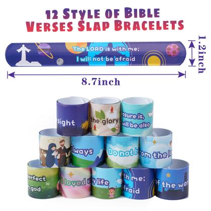 Imagem de Pulseiras Slap Kolewo4ever 144 peças, versículos bíblicos