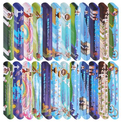 Imagem de Pulseiras Slap Kolewo4ever 144 peças, versículos bíblicos