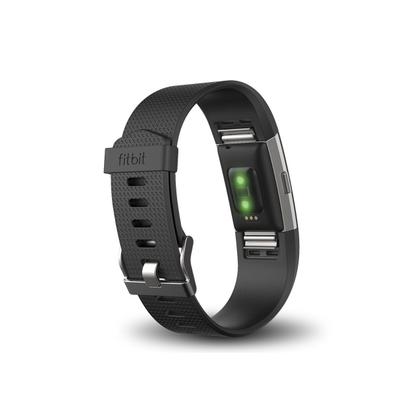 Imagem de Pulsera de Actividad Fitbit Charge 2 Sensor de Ritmo Cardíaco Negra Talla Grande